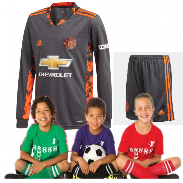 Kid's Manchester United Home suit 20/21 goalkeeper (Customizable)