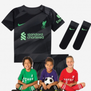 Kid  Liverpool Goalkeeper Suit 23/24(Customizable)